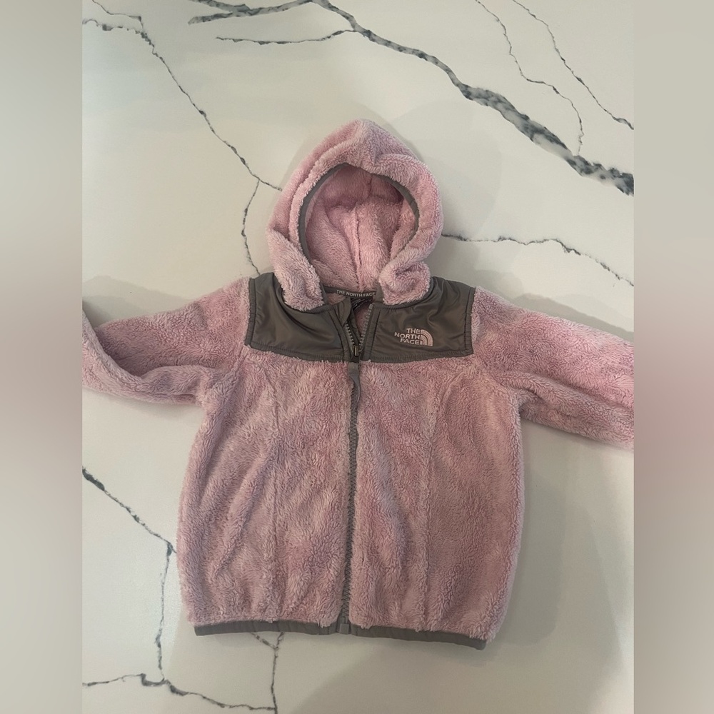 North Face infant jacket, 18-24 months full-zip, color Purdy Pink(muted pink)